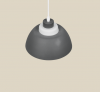 Grafitowa lampa wisząca półokrągły klosz nowoczesna do loftowych wnętrz TILOS R36501942 RL